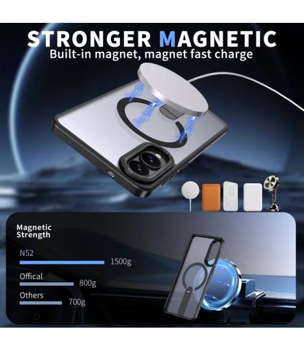 MagSafe Kickstand TPU + Acrylic maska za Samsung Galaxy S25 Edge