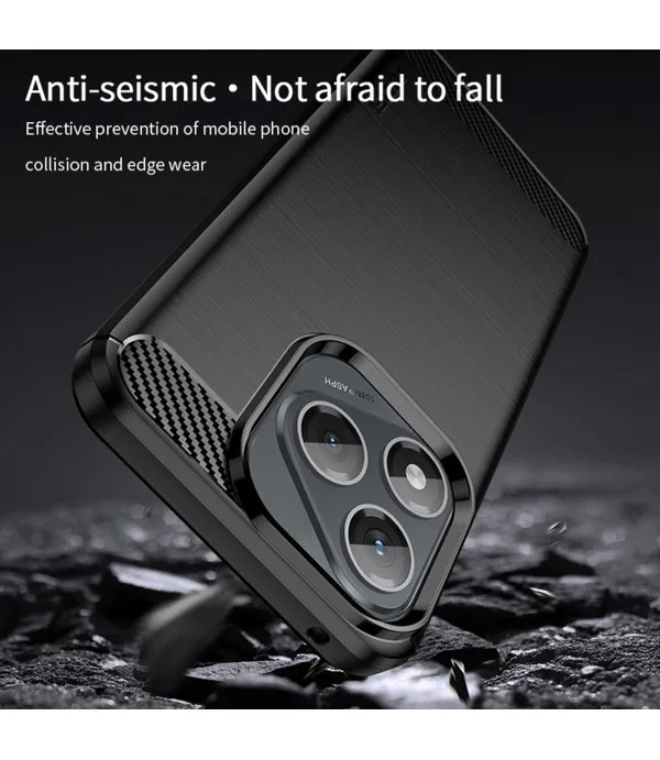 Carbon Brush TPU silikonska maska za Honor 400 Pro