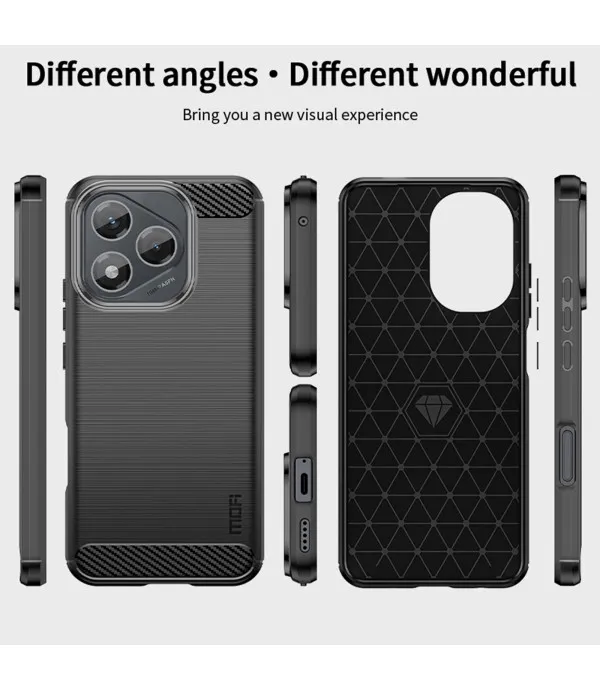 Carbon Brush TPU silikonska maska za Honor 400 Pro