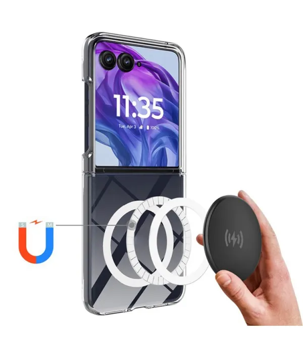 Prozirna Magsafe silikonska maskica za Motorola Razr 60 Ultra