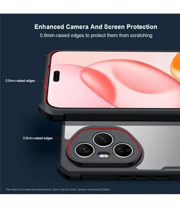 XUNDD prozirna maskica s crnim rubom za Honor 400 Pro