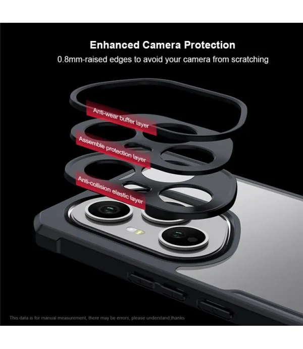 XUNDD prozirna maskica s crnim rubom za Honor 400 Pro