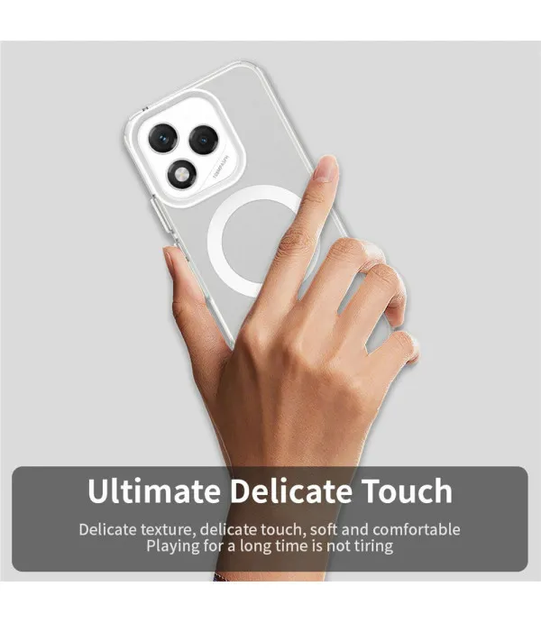 Matt prozirna crna MagSafe TPU maska za Honor 400 Lite