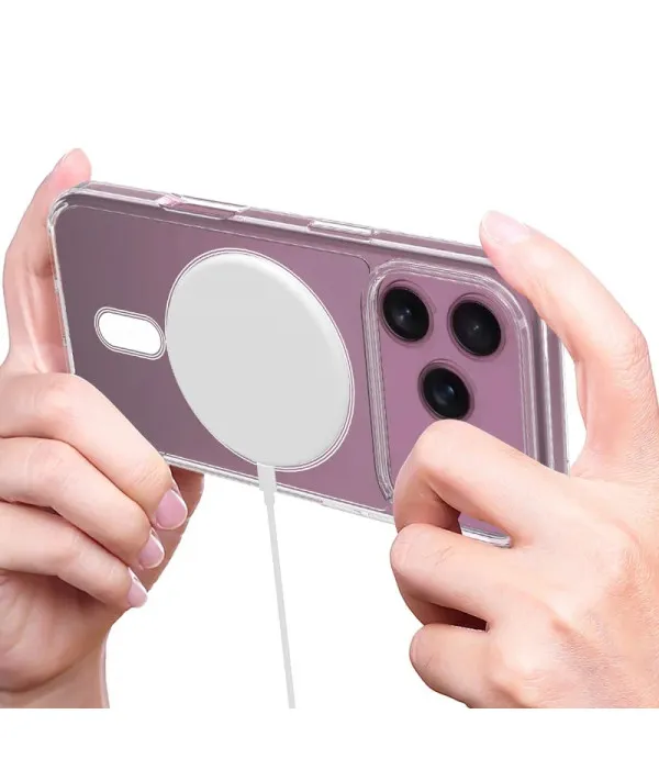 MagSafe prozirna silikonska maskica za Apple iPhone 17 Pro Max – zaštita i bežično punjenje