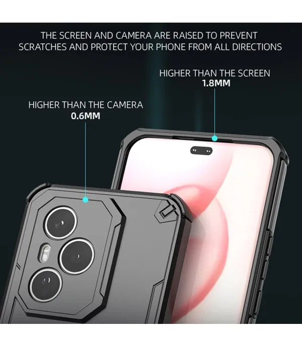 Kickstand magnet maskica za Honor 400 Pro s postoljem i prstenom