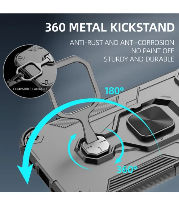 Kickstand magnet maskica za Honor 400 Pro s postoljem i prstenom