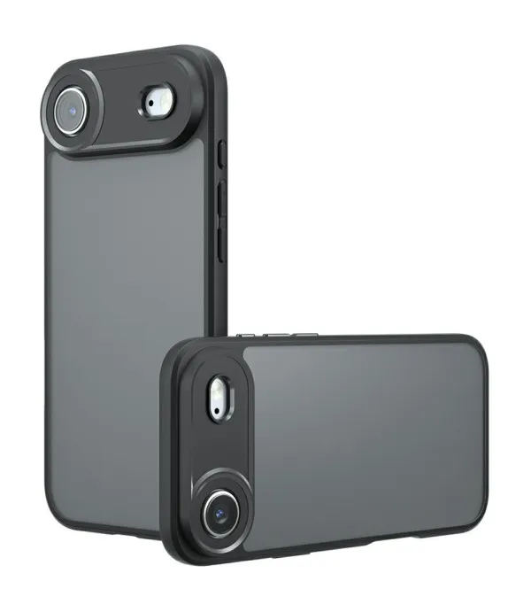 Maskica za iPhone Air – Skin-Touch TPU + PC, mat crna prozirna