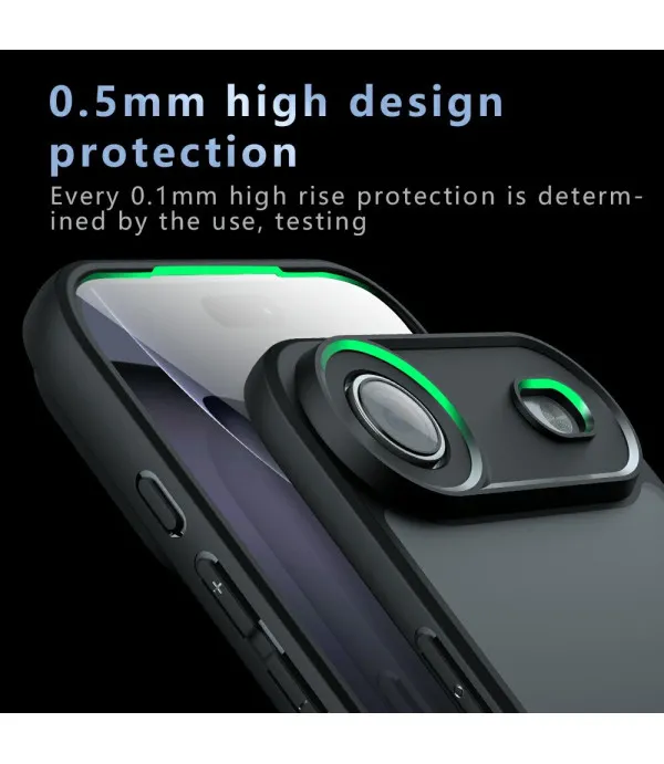 Maskica za iPhone Air – Skin-Touch TPU + PC, mat crna prozirna