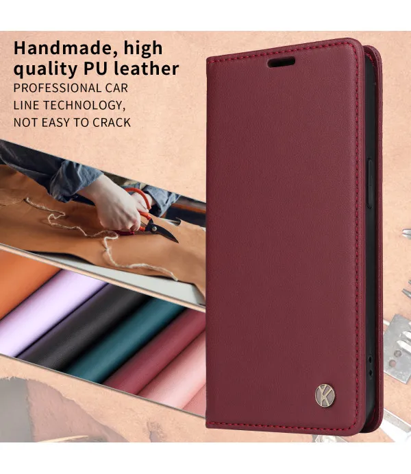 YIKATU preklopna PU kožna maskica s magnetnim zatvaranjem za Motorola Moto G56 5G
