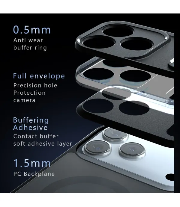 MagSafe maskica za iPhone 17 Pro – crna s mat prozirnim leđima