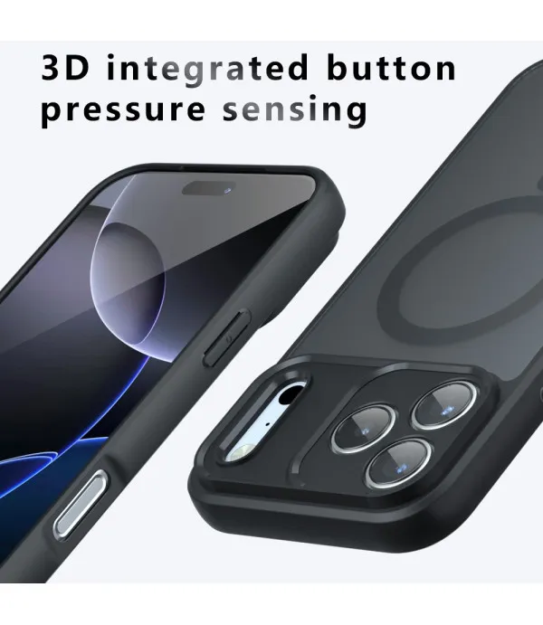 MagSafe maskica za iPhone 17 Pro – crna s mat prozirnim leđima