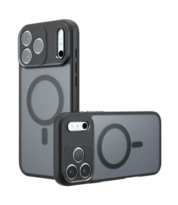 MagSafe maskica za iPhone 17 Pro – crna s mat prozirnim leđima