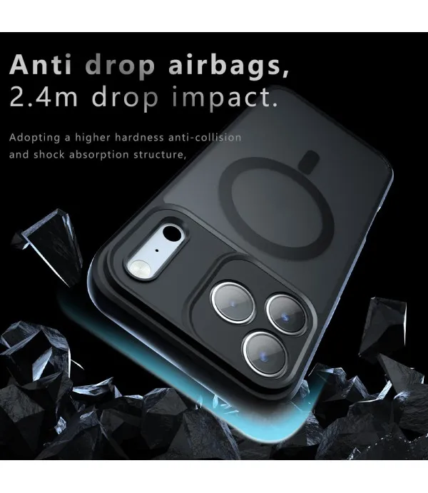 MagSafe maskica za iPhone 17 Pro – crna s mat prozirnim leđima