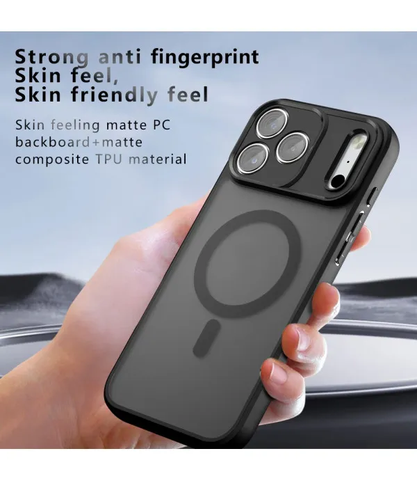 MagSafe maskica za iPhone 17 Pro – crna s mat prozirnim leđima