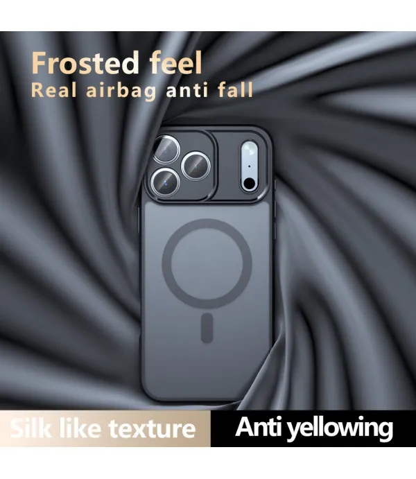 MagSafe maskica za iPhone 17 Pro – crna s mat prozirnim leđima