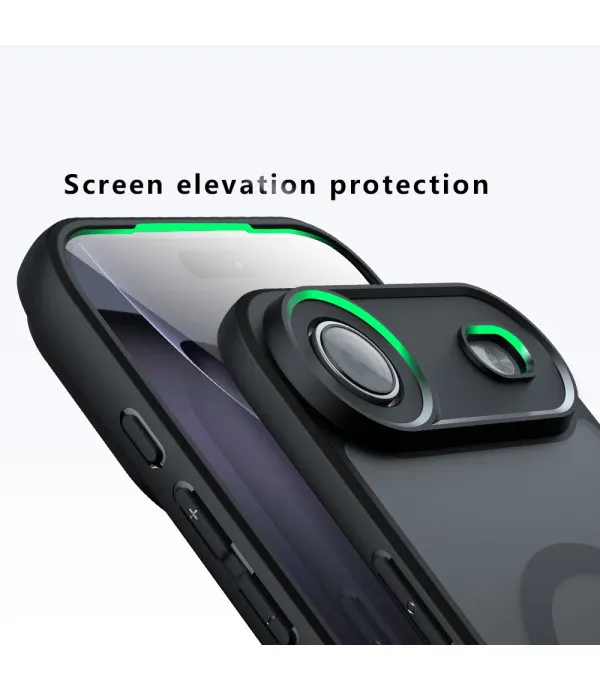 MagSafe maskica za iPhone 17 Air – crna s mat prozirnim leđima