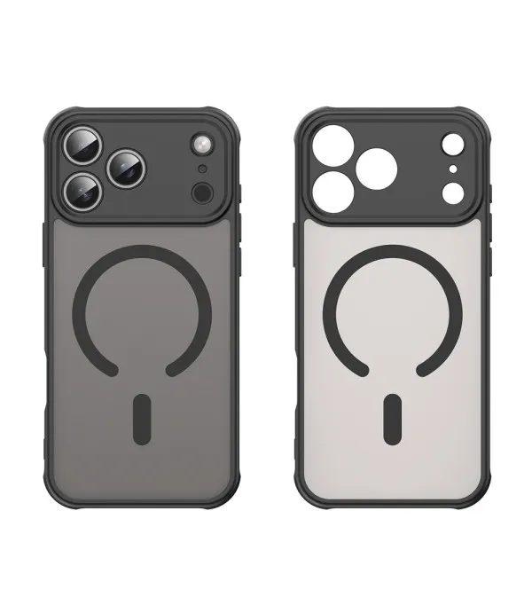 MagSafe maskica za iPhone 17 Pro Max crna s mat prozirnim leđima