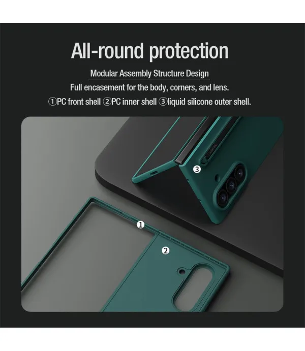 NILLKIN Flex Pure maskica PC + TPU za Samsung Galaxy Z Fold7 5G – elegantna zaštita s dodatnom stylus olovkom
