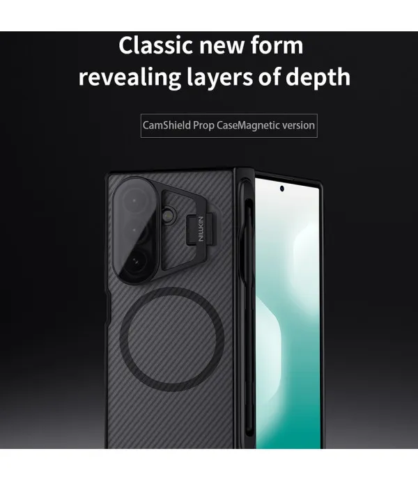 NILLKIN CamShield Prop Magnetic Translucent torbica za Samsung Galaxy Z Fold7 5G s olovkom – vrhunska zaštita i sofisticiran dizajn