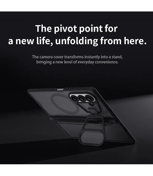 NILLKIN CamShield Prop Magnetic Translucent torbica za Samsung Galaxy Z Fold7 5G s olovkom – vrhunska zaštita i sofisticiran dizajn