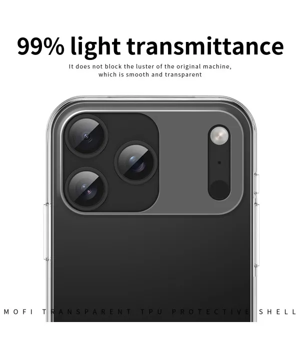 Prozirna silikonska zaštitna maskica za iPhone 17 Pro – tanka i fleksibilna