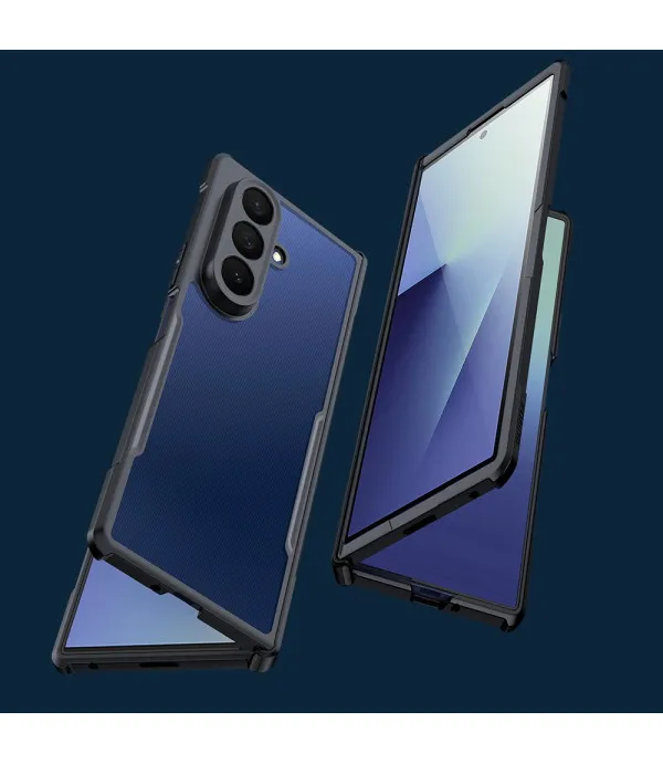 XUNDD prozirna maskica s crnim rubom za Samsung Galaxy Z Fold7 5G