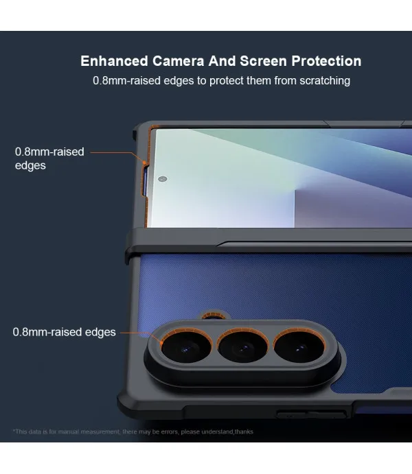 XUNDD prozirna maskica s crnim rubom za Samsung Galaxy Z Fold7 5G
