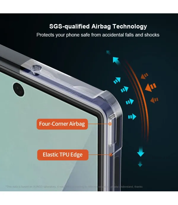 XUNDD prozirna maskica s crnim rubom za Samsung Galaxy Z Fold7 5G