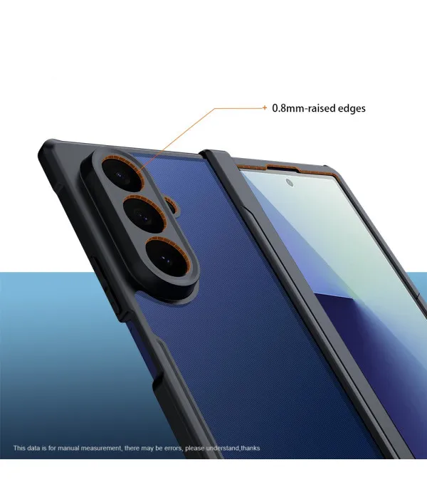 XUNDD prozirna maskica s crnim rubom za Samsung Galaxy Z Fold7 5G