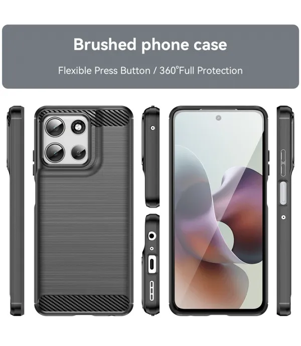 Carbon Brush TPU silikonska maska za Motorola Moto G56 5G