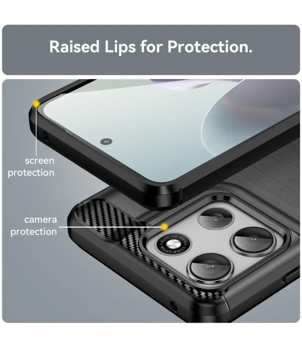 Carbon Brush TPU silikonska maska za Motorola Moto G56 5G