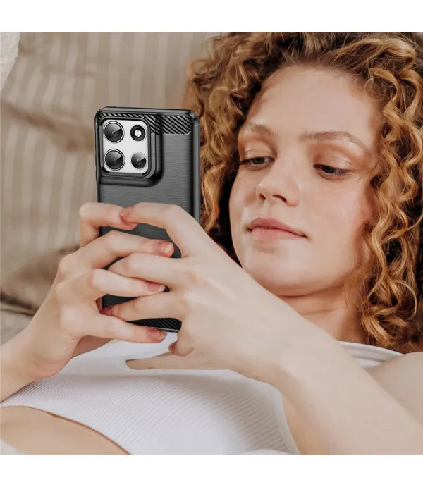 Carbon Brush TPU silikonska maska za Motorola Moto G56 5G