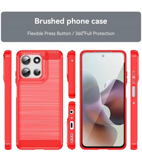 Carbon Brush TPU silikonska maska za Motorola Moto G56 5G