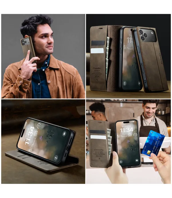 CASEME novčanik kožna torbica za iPhone 17 Pro – zaštita i praktičnost u jednom