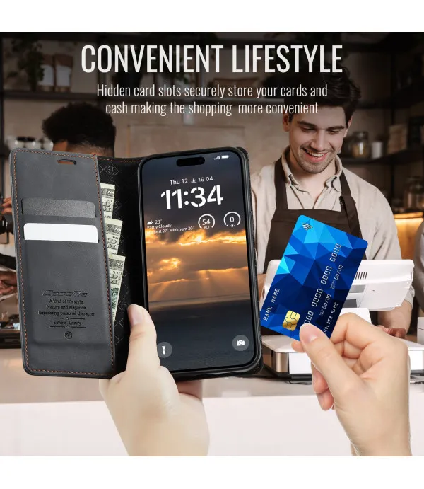 CASEME novčanik kožna torbica za iPhone 17 Pro – zaštita i praktičnost u jednom