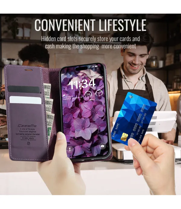 CASEME novčanik kožna torbica za iPhone 17 Pro – zaštita i praktičnost u jednom