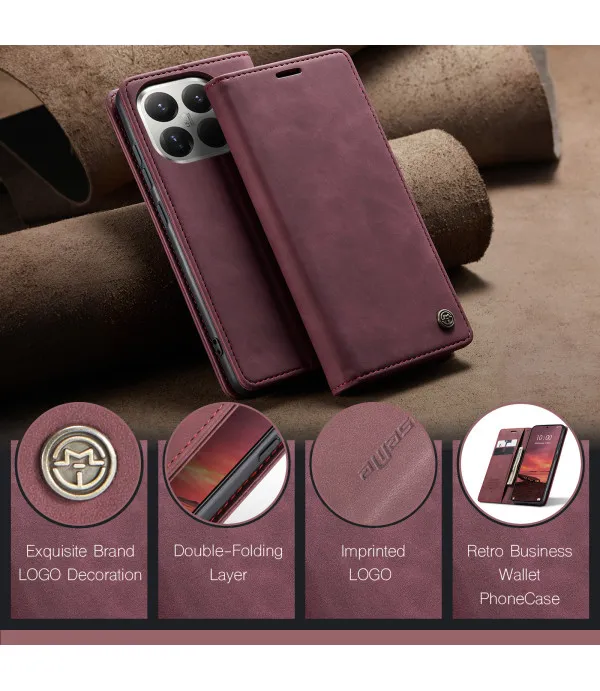 CaseMe 013 Series preklopna PU kožna torbica za Xiaomi 15T Pro