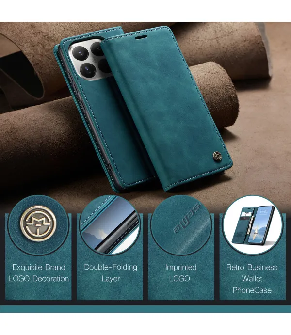 CaseMe 013 Series preklopna PU kožna torbica za Xiaomi 15T Pro