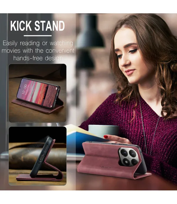 CaseMe 013 Series preklopna PU kožna torbica za Xiaomi 15T