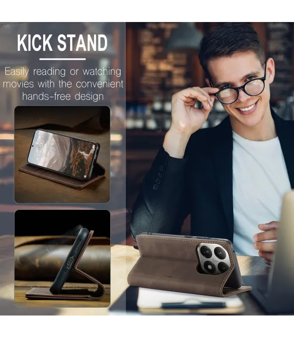 CaseMe 013 Series preklopna PU kožna torbica za Xiaomi 15T