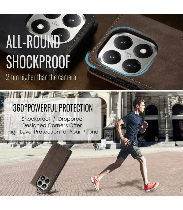 CaseMe 013 Series preklopna PU kožna torbica za Xiaomi 15T