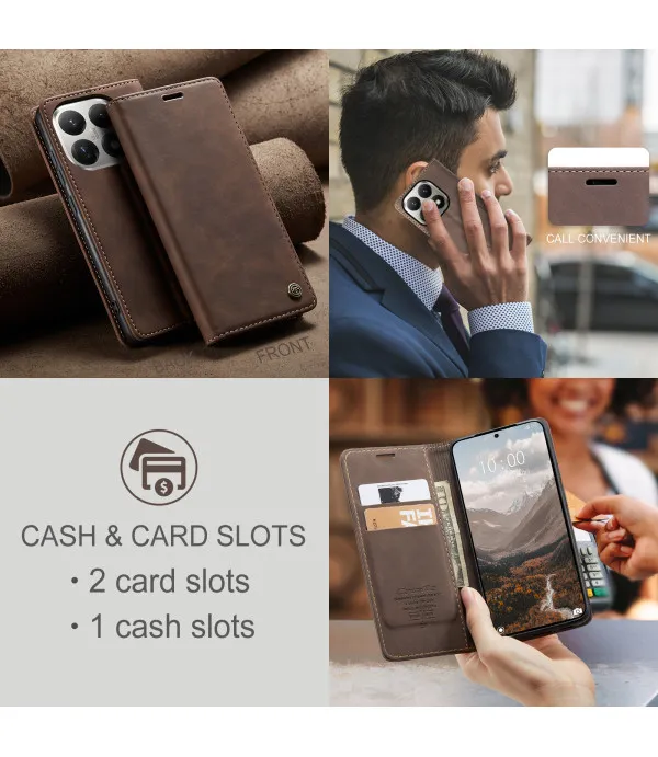 CaseMe 013 Series preklopna PU kožna torbica za Xiaomi 15T