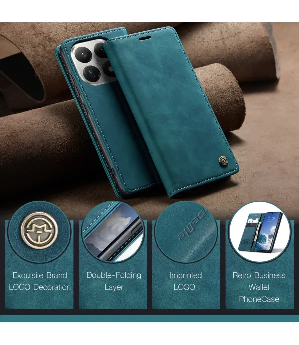 CaseMe 013 Series preklopna PU kožna torbica za Xiaomi 15T
