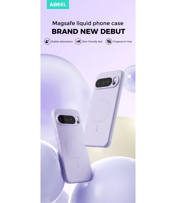 ABEEL Magnetic Liquid Silicone maska za Google Pixel 9 Pro XL