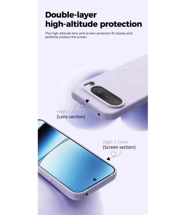 ABEEL Magnetic Liquid Silicone maska za Google Pixel 9 Pro XL