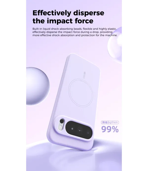 ABEEL Magnetic Liquid Silicone maska za Google Pixel 9 Pro XL