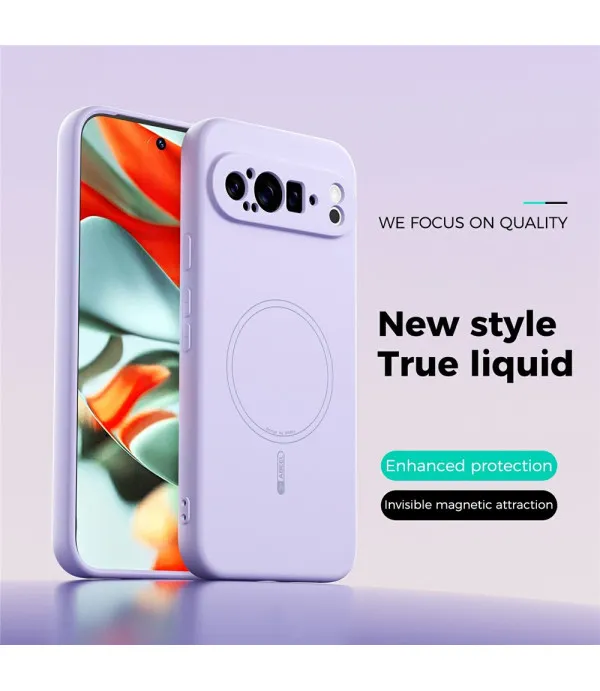 ABEEL Magnetic Liquid Silicone maska za Google Pixel 9 Pro XL