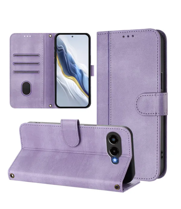 Retro Wallet Stand torbica s vezicom za T-Mobile T Phone 3 – Crna