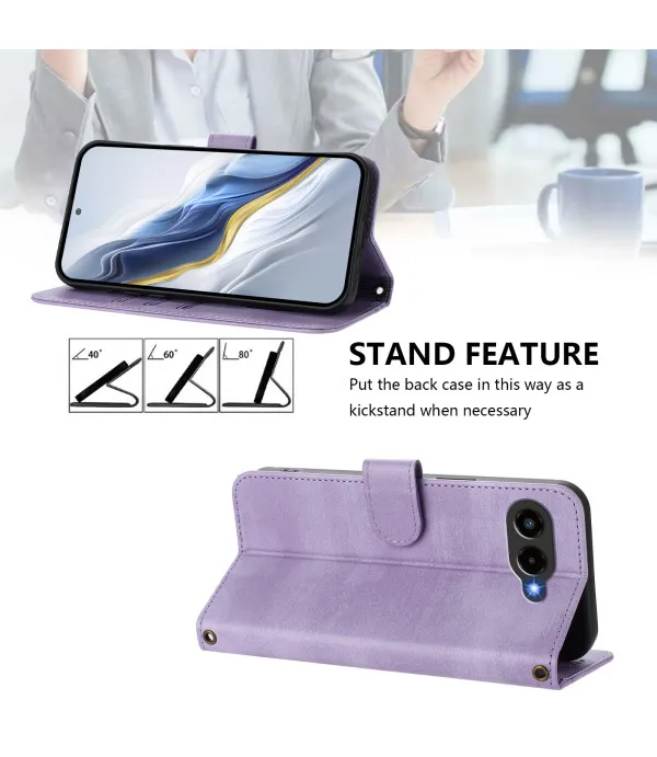 Retro Wallet Stand torbica s vezicom za T-Mobile T Phone 3 – Crna