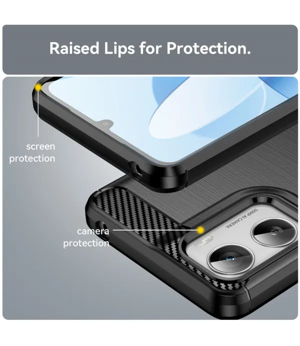 Carbon Brush TPU maskica za Motorola G06 4G / G06 Power 4G